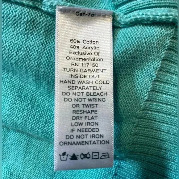 Quacker Factory Dragonfly Beaded Cardigan with built in shell women’s size M - Picture 10 of 10